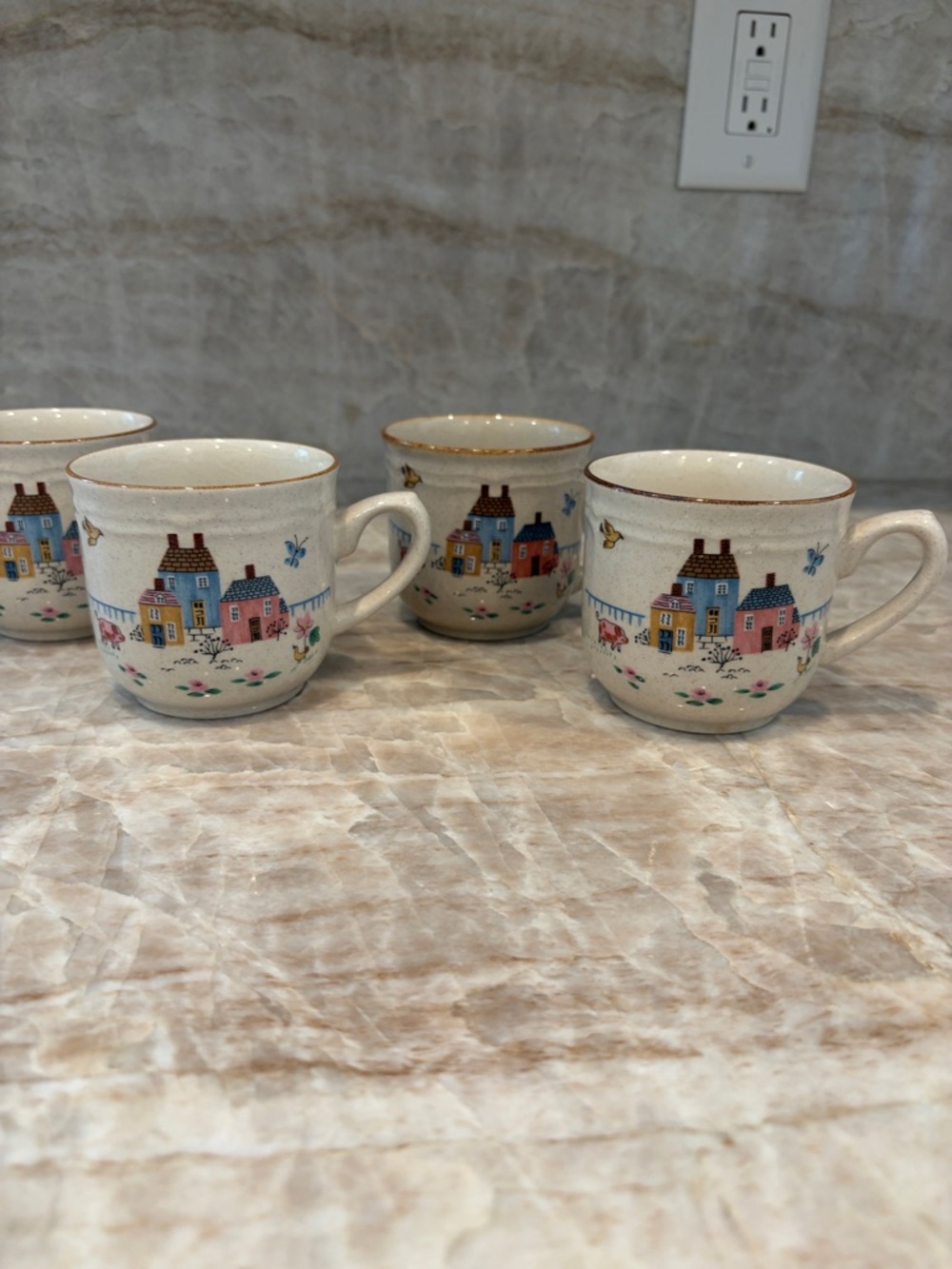 International China Company Stoneware coffee tea mug Set of 4